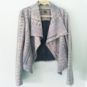 SW3 Bespoke Faux Leather Zipper Jacket Distressed